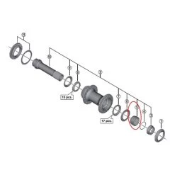Cône Pour Moyeu Avant Shimano M618/M8020TLF15