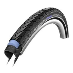 Pneu De Cyclisme Schwalbe Marathon Plus HS440 26x1.50 Rigide Noir Avec Bande Réfléchissante