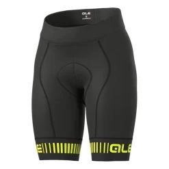 ALE Cuissard Sans Bretelles Alé Strada Alé Noir Jaune Femme