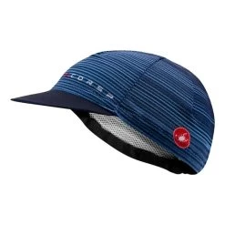 Casquette Castelli Rosso Corsa 2 Bleu Intense