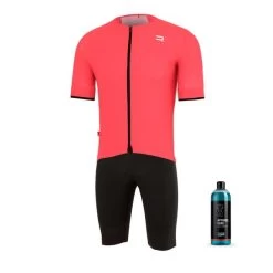 Équipement Finisseur Pro Race Signature 2 Rose Saumon Noir + Lessive DPV Apparel Care 750 Ml