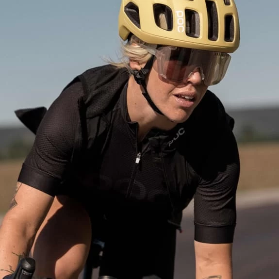 Lunettes POC Devour Transparent Avec Verres Clarity Marron Argent – Image 6