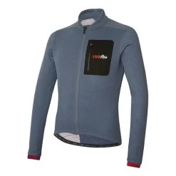 Maillot Rh+ All Road Manche Longue Bleu Mat Bordeaux