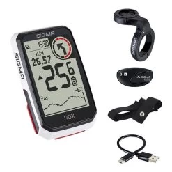 Compteur De Vélo Sigma ROX 4.0 + HR Set Blanc